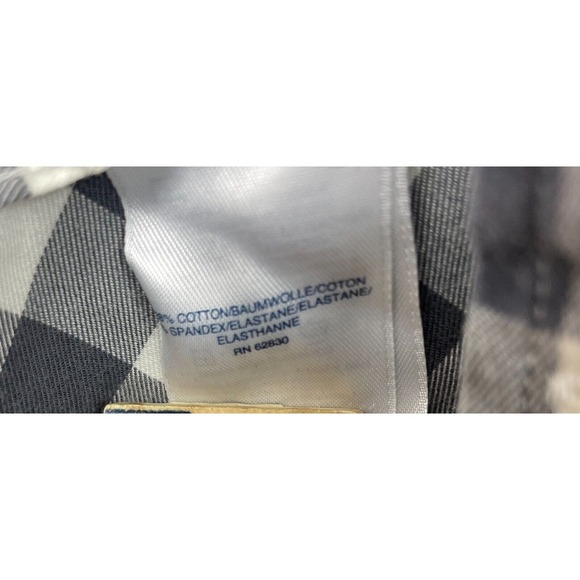 Lands End Traditional Fit XL Button Down‎ Black/White/Grey Plaid Shirt - Picture 13 of 13